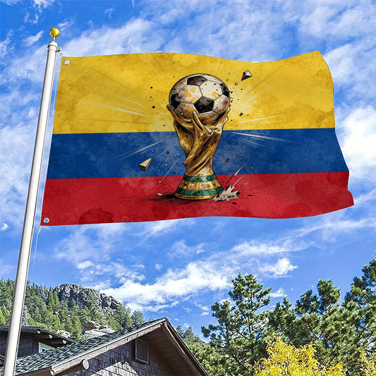 Colombian Flag Football Outdoor Decorative Polyester Flag - ayq