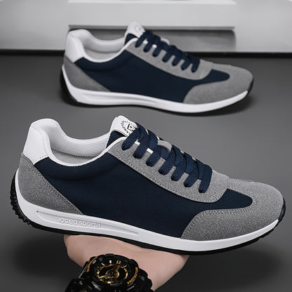 Men'S Casual Sneakers - Navy & Gray, Breathable, Anti-Sweat, Soft Sole, Durable, Lace-Up Design, All-Season Comfort, Outdoor & Casual Wear, Casual Footwear | Modern Casual Sneakers | Comfortable Footwear