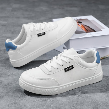 Women's White Low-Top Sneakers - Lightweight All-Season Round Toe Lace-Up Casual Shoes with Cushioned EVA Sole & Non-Slip Outsole Suitable for Outdoor Walking, Sports, Gym, Daily Wear - All-Terrain Comfortable White Sneakers, - ayq