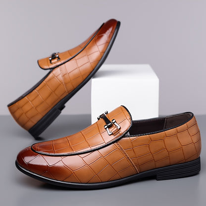 Men's Plus Size Oxford Shoes, British Style Business Casual Slip-Ons