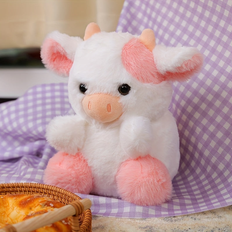 Adorable Pink Cow Plush Toy for Home Decor and Office Display
