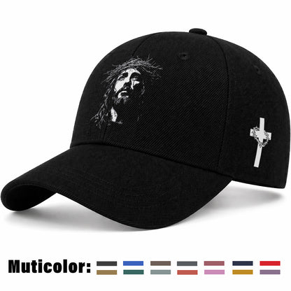 Unisex Christian Baseball Cap with Adjustable Cross Design
