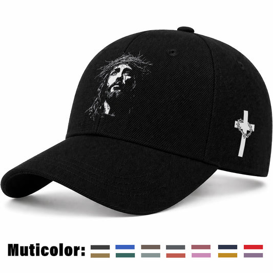 Unisex Christian Baseball Cap with Adjustable Cross Design