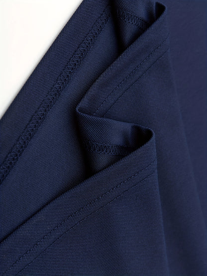 Men'S Comfortable POLO Shirt | Classic Button-Up Lapel Collar, Casual Style, Short Sleeve, Solid Color - ayq