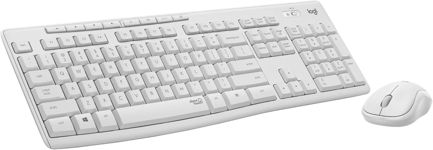 Logitech MK295 Wireless Mouse & Keyboard Combo with Silenttouch Technology, Full Numpad, Advanced Optical Tracking, Lag-Free Wireless, 90% Less Noise - Graphite