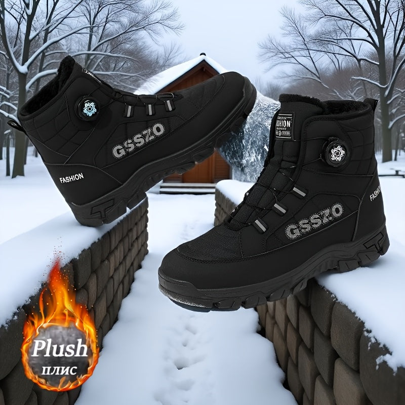 GSSZO Men's High-Top Hiking Boots with Height Increase - Slip-Resistant & PVC Sole, - -Terrain Boots Suitable for Urban Streetwear, Outdoor Trekking, Heavy-Duty Wear - Comfortable & Durable (Year-Round Use)