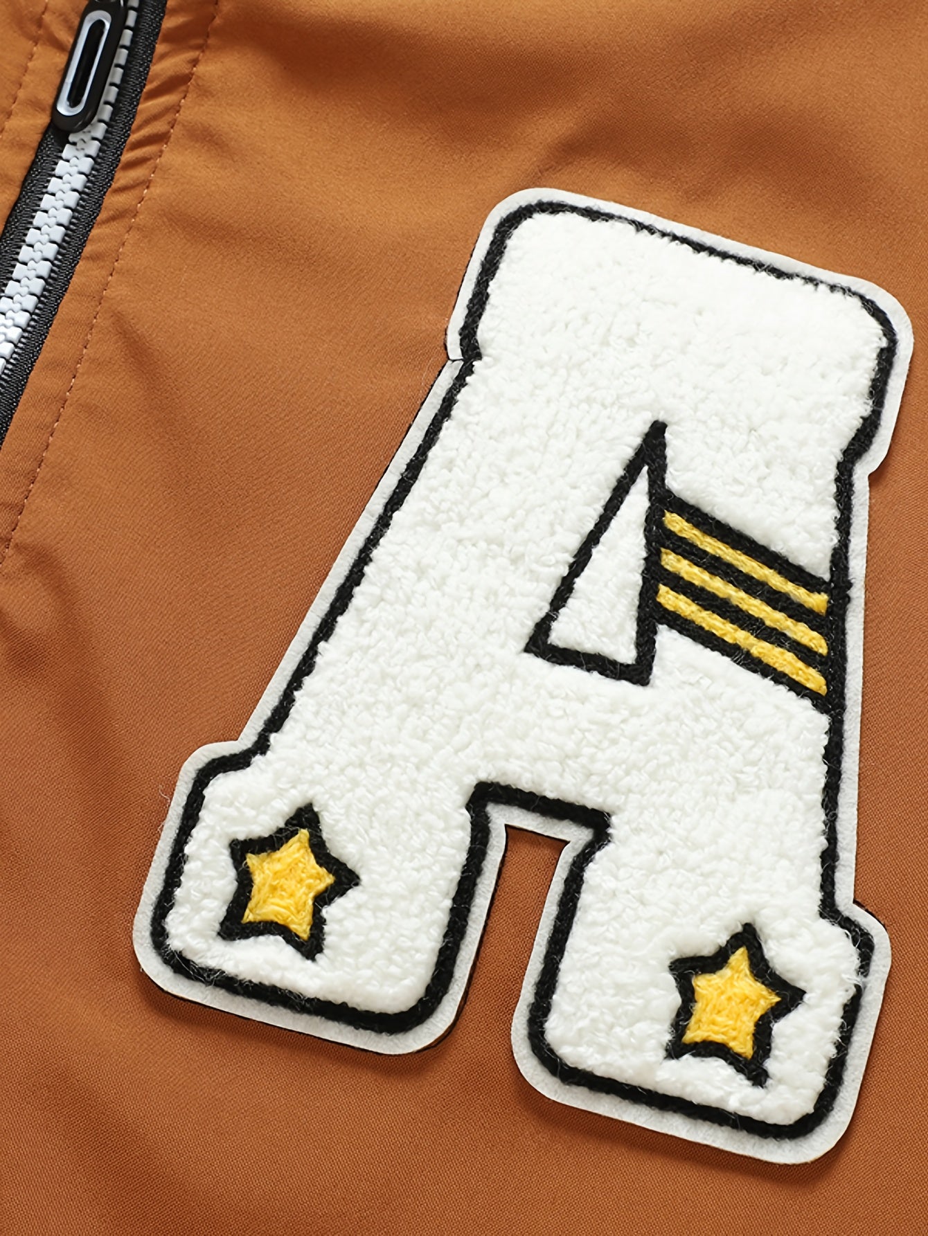 Men's Thermal Insulated Full-Zip Baseball Jacket with Full-Zip Closure - Heavyweight Winter Coat, Brown/White colorblock, Lining - Streetwear Outerwear for Casual & Formal Events - Compatible with Hoodies & Jackets (Men's Fas