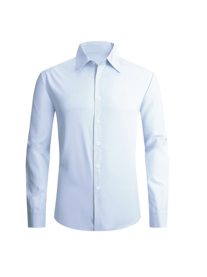 Men's All-Season Business Set: Long Sleeve Shirt & Formal Pants