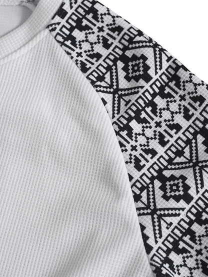 Տղամարդու երկարաթև մարզաշապիկ՝ խիտ վաֆլի տրիկոտաժից, աշնանային, իդեալական է առօրյա հագուստի համար