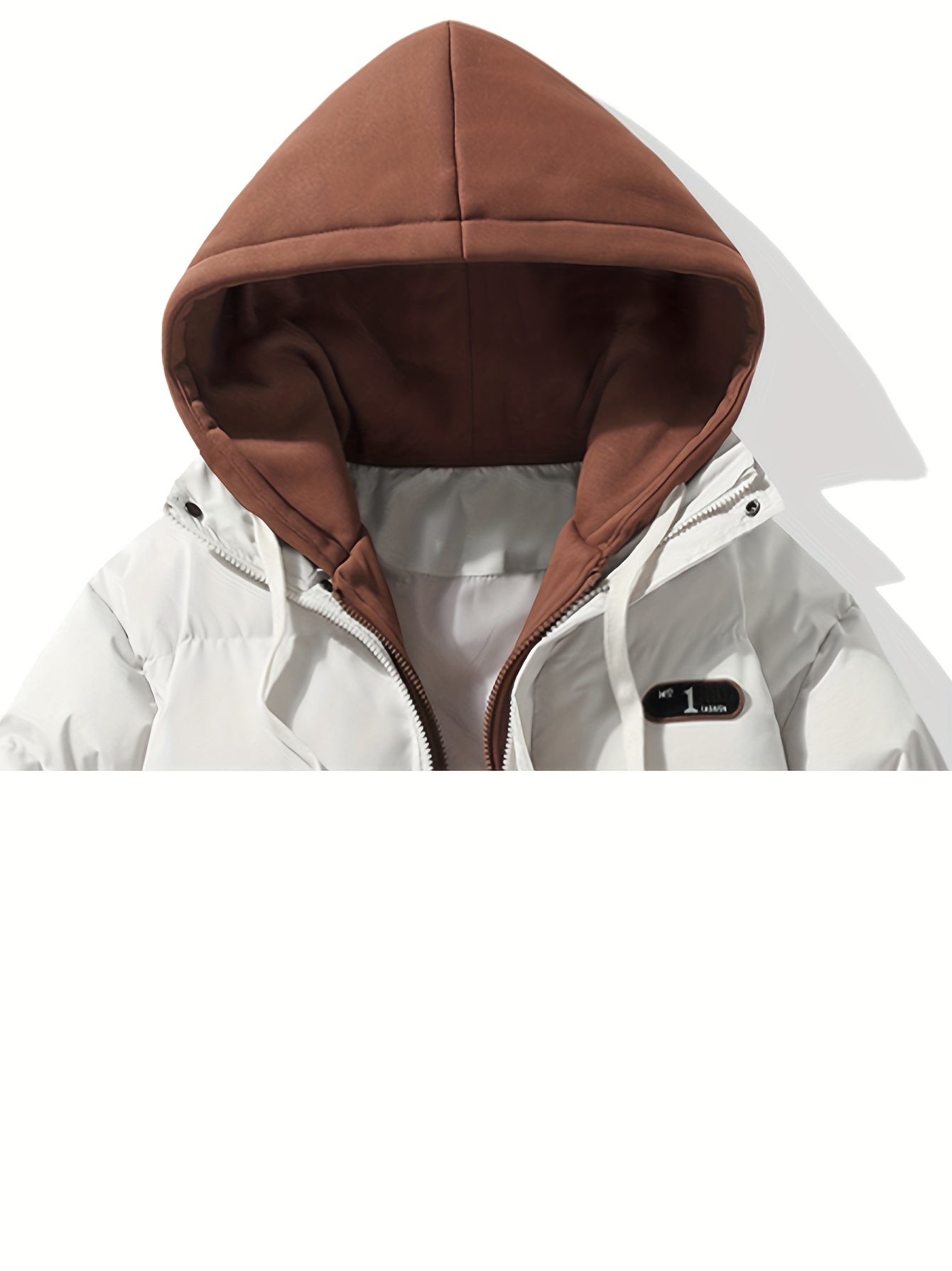 Men's Autumn and Winter Casual Fashion Faux Two-Piece Outerwear, Trendy Thickened Warm Comfortable Hooded Jacket