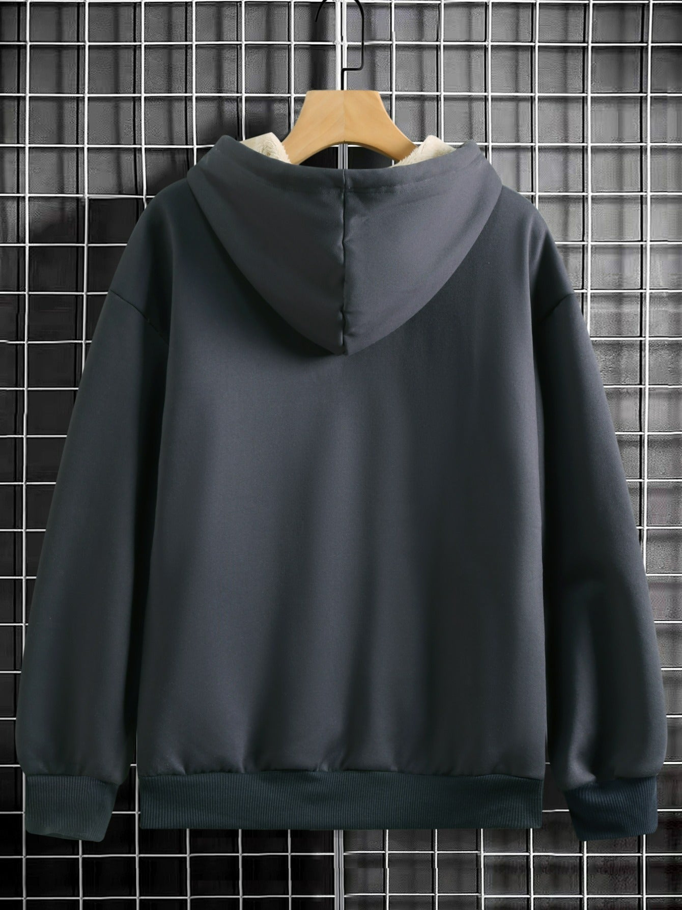 Women'S Thick Fleece Hooded Sweatshirt with Cute Bear Print & Plush - Cozy Winter Warmth, Drawstring Hood & Pockets, Casual Retro Style, Machine Washable For Fall/winter Commuting & Daily Wear, Winter Sweatshirt, Seasonal Fas