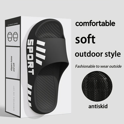 Men'S Casual Summer EVA Slippers | Non-Slip, Durable Sole, Comfortable Slide-On Design, Suitable for Outdoor, Indoor, and Bathroom Use, Unisex - ayq