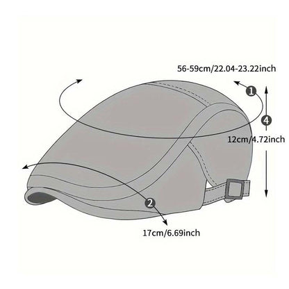 Men'S Knit Fabric Flat Cap - Textile Material ≥80%, Herringbone Pattern, Hand Wash/Dry Clean, Leisure Sun Hat, Mixed Color (1-Pack)