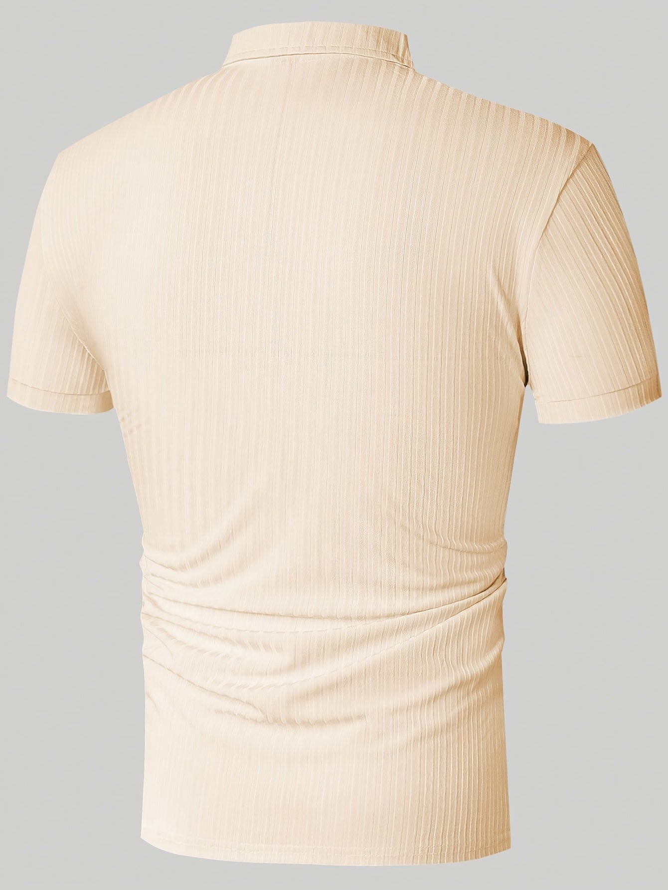 Men's Vintage Short Sleeve Polo Shirt - Soft Stretch Polyester - ayq