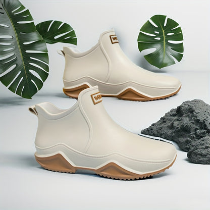 Men's Waterproof Non-Slip PVC Rain Boots for Outdoor Work