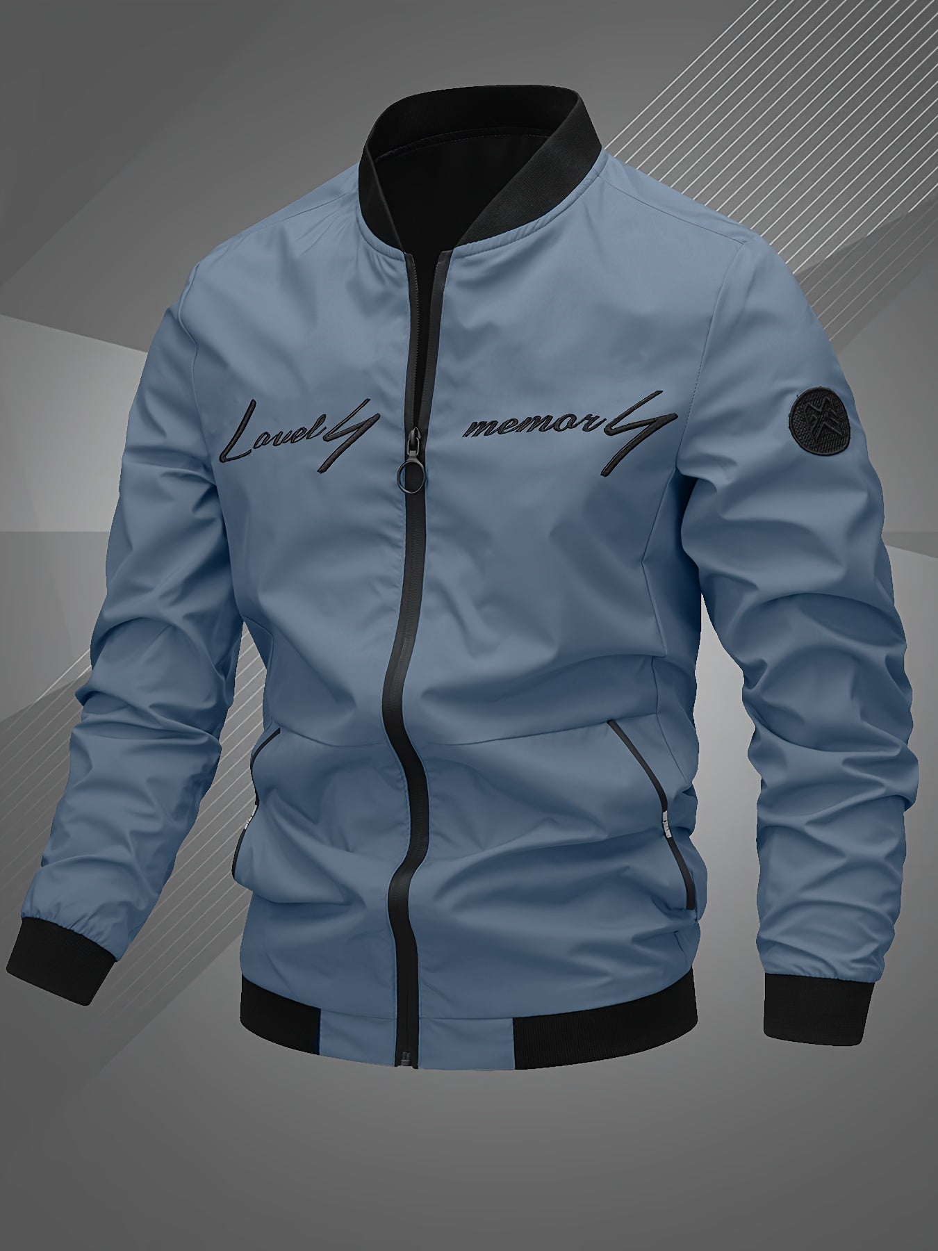Տղամարդկանց Letter Embroidered Casual Bomber Jacket Gifts Best Sellers
