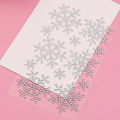 1 հատ սպիտակ 3D ձյան փաթիլի տեսքով աչքի կպչուն պիտակ՝ փայլուն դեմքի և կոպերի զարդարանք, թանկարժեք քարերով կպչուն պիտակ Y2K-ի համար, երաժշտական ​​փառատոնի, երեկույթի դիմահարդարման, ձմեռային զգեստի համար՝ հեշտ կիրառվող շքեղ աքսեսուար