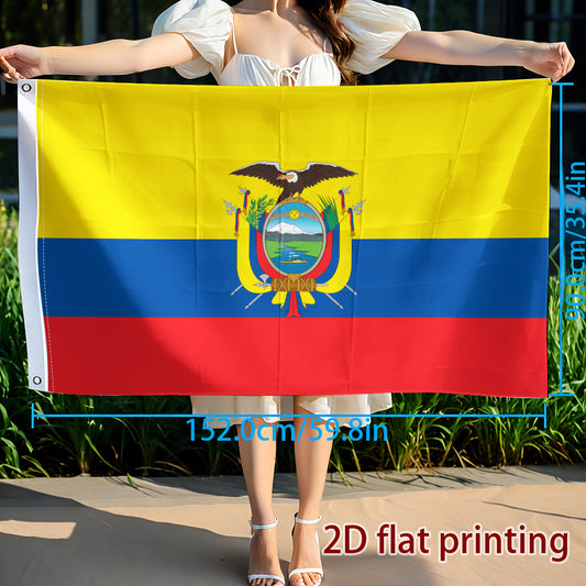 Ecuador Flag Polyester Hanging Decorative Fan Support Flag - ayq