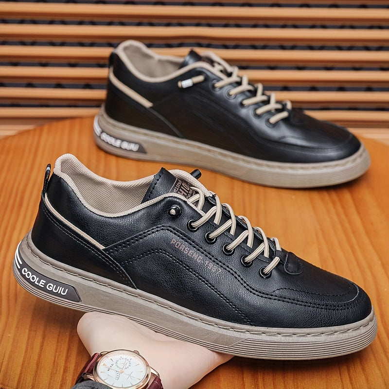 Men's Slip-On Sneakers - Casual & Sporty Low-Top Shoes with Elastic Laces, Non-Slip Rubber Sole for Casual Attire