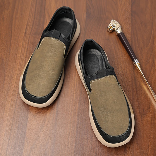 Men's Casual Slip-On British Style Soft Rubber Sole Shoes - ayq