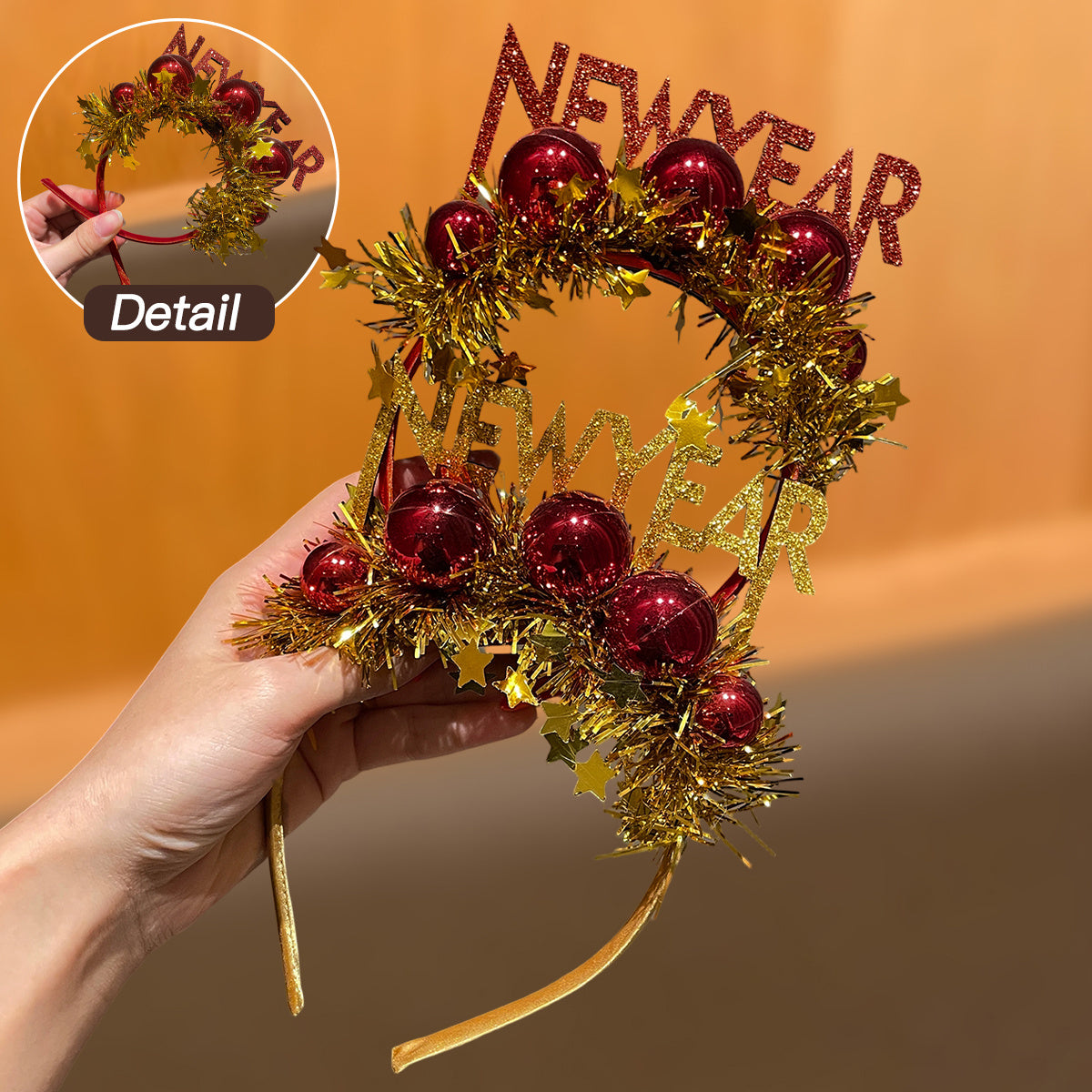 1/2pcs New Year Style, New Year Slogan Decorated Star Headband, Simple and Cute, Suitable for New Year's Eve Events, Parties, and Gatherings, Enhances Festive Atmosphere, Recommended as a New Year Gift Hair Accessory, Festive