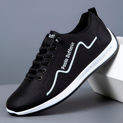 Men's Lightweight Casual Sneakers with Lace-Up Design