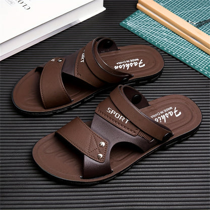 Men's Large Size Dual-purpose Outdoor Slipper for Couples, Outdoor Sports, Non-slip Soft Bottom Driving Shoes, Beach Open-toe Slippers - ayq