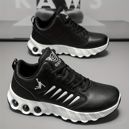 Men's All-Season Basketball Sneakers with Non-Slip Rubber Sole & All-Terrain Grip - Low-Top Lace-Up Shoes for Court, Casual Wear - Durable Synthetic & Cushioned (Year-Round) - ayq