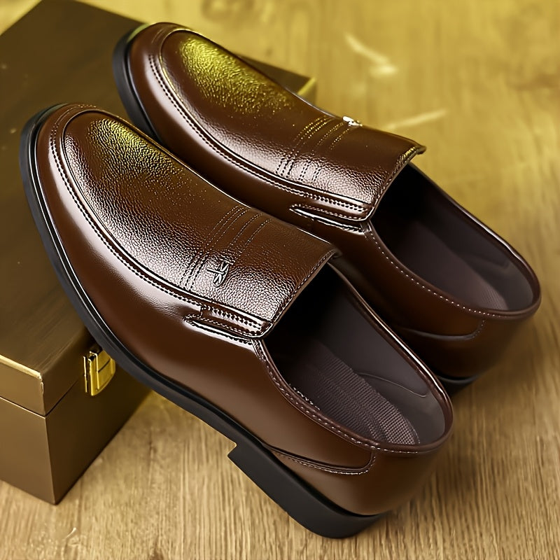 Men's Breathable Split Leather Loafers for Business & Casual