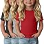 3-Pack Baby Girls Ribbed Cotton Blend T-Shirts