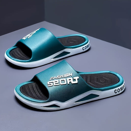 Trendy Oversized Flat Slippers for Home, Bathroom, And Indoor Use; Lightweight Soft-Soled Suitable for Outdoor Sports And Comfortable Beach Outings. - ayq