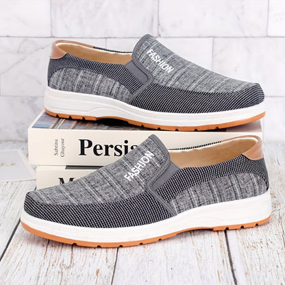 Men's Slip On Low Top Sneakers, All Seasons Outdoor Walking Camping Traveling