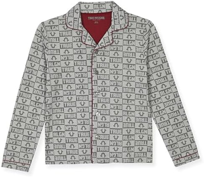 True Religion Boys 2-Piece Pajama Set with Button Front Top