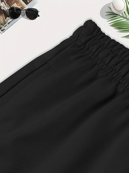 Men'S Stylish Print Shorts with Yacht Patterns, Drawstring Casual Summer Shorts.