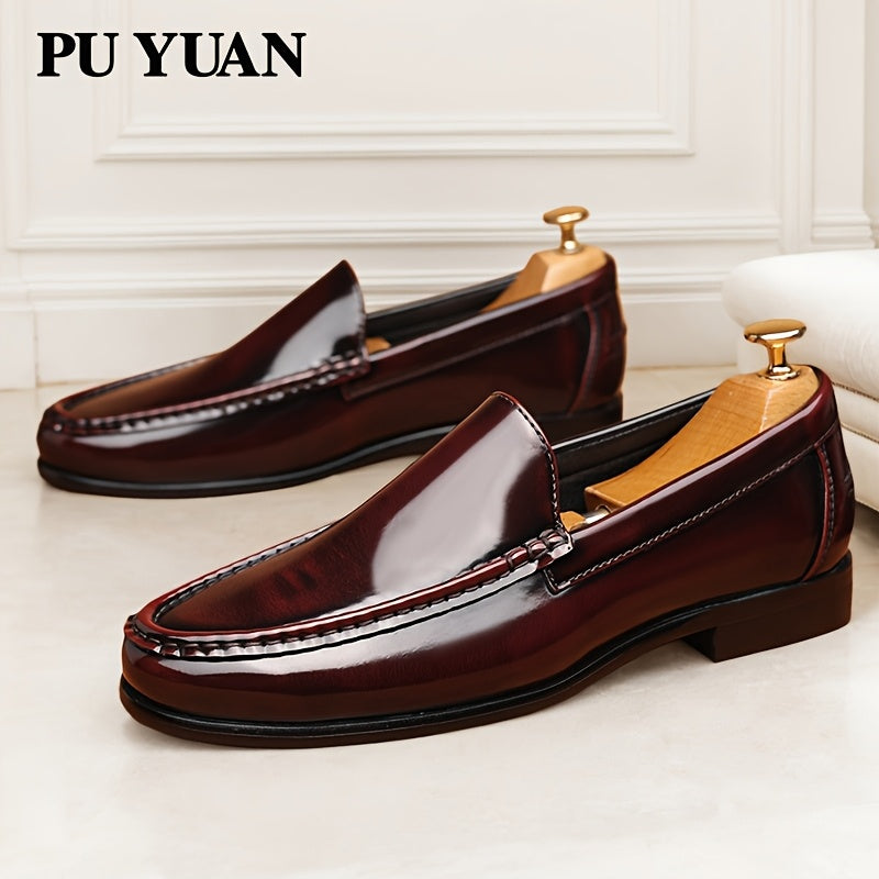Men's Plus Size Slip-On Loafers with Durable Rubber Sole