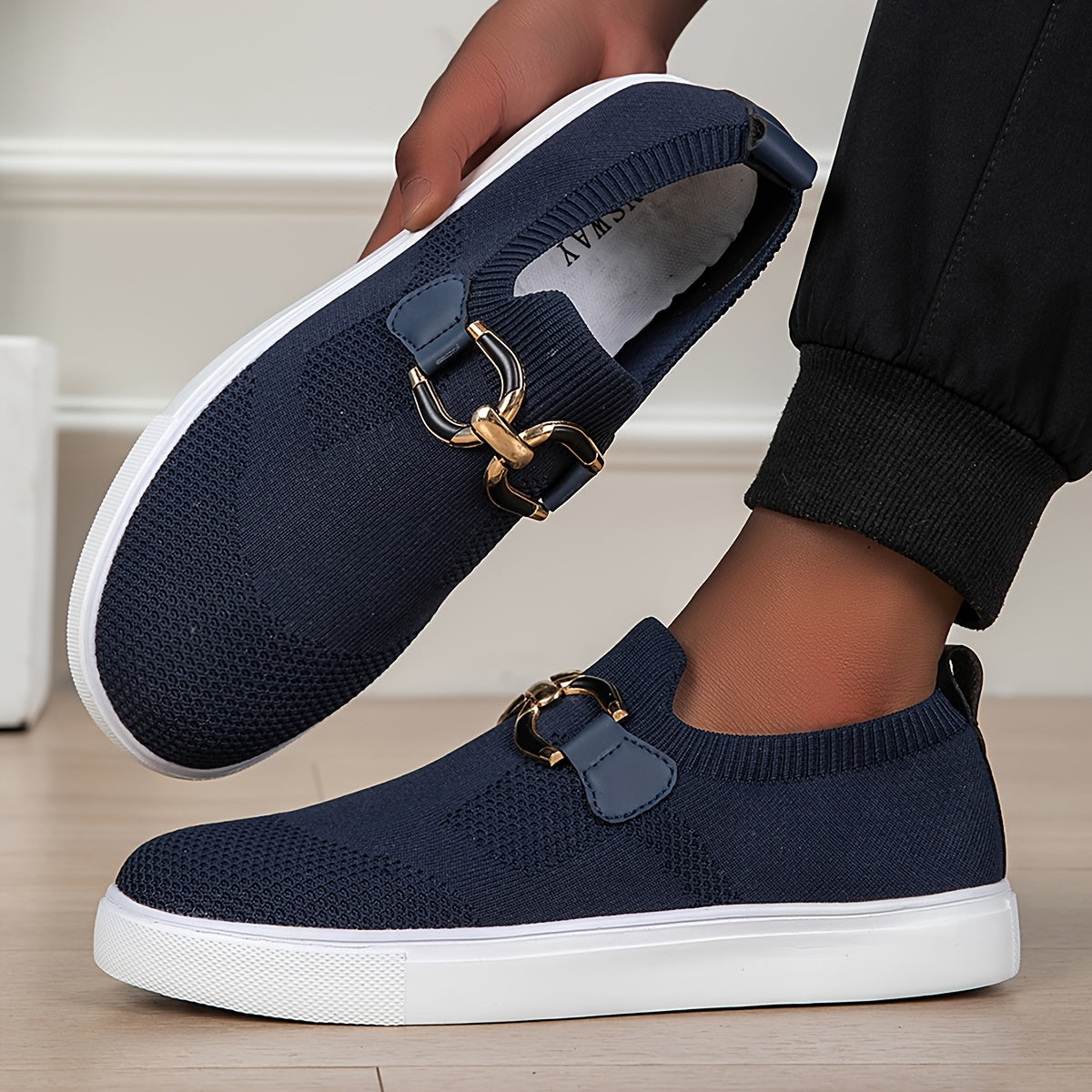Men's Breathable Slip-On Loafers Casual All-Season Fabric
