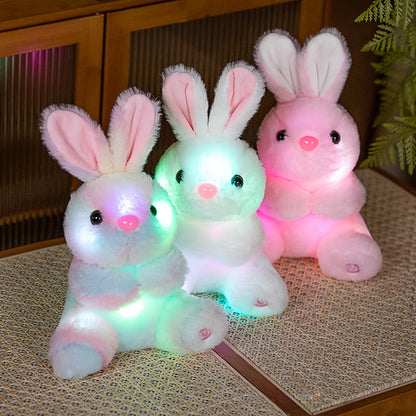 Light-Up Bunny Plush Toy - Soft & Adorable Glowing Rabbit Stuffed Animal, Perfect for Kids, Nighttime Comfort & Unique Home Decor - Cute Gift for Bunny Lovers, Night Light Decor | Glowing Stuffed Animal | Soft Texture