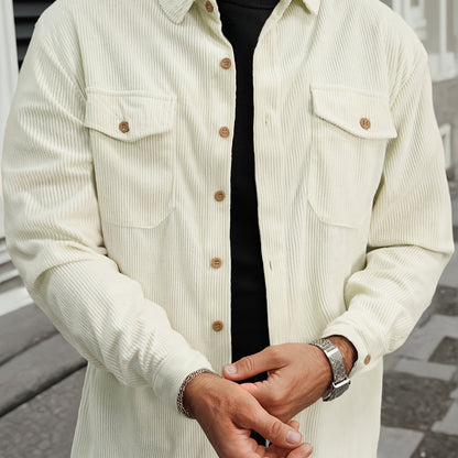 Men'S Long-Sleeve Business Casual Shirt in Lightweight Fabric for Spring And Summer, Featuring a Wrinkle-Resistant And Easy-Care Design.