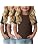 3-Pack Baby Girls Ribbed Cotton Blend T-Shirts