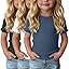 3-Pack Baby Girls Ribbed Cotton Blend T-Shirts