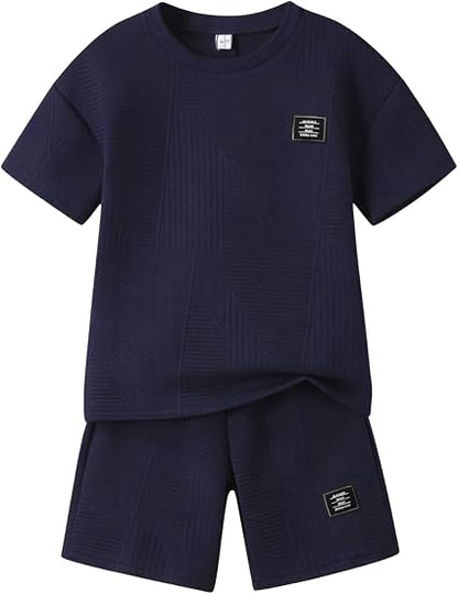 Boys Summer Short Sleeve Top & Shorts Set Ages 6-12