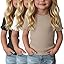 3-Pack Baby Girls Ribbed Cotton Blend T-Shirts