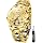 OUPINKE Gold Automatic Men's Dress Watch with Sapphire Crystal