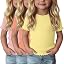 3-Pack Baby Girls Ribbed Cotton Blend T-Shirts