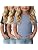 3-Pack Baby Girls Ribbed Cotton Blend T-Shirts