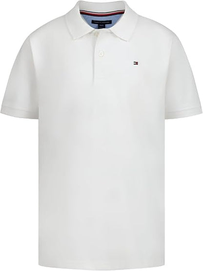 Tommy Hilfiger Boys' Short Sleeve Polo Shirt – Soft Pique Fabric