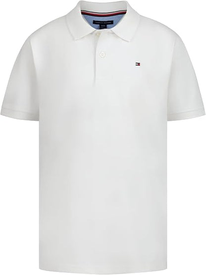Tommy Hilfiger Boys' Short Sleeve Polo Shirt – Soft Pique Fabric