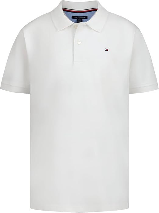 Tommy Hilfiger Boys' Short Sleeve Polo Shirt – Soft Pique Fabric