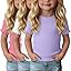 3-Pack Baby Girls Ribbed Cotton Blend T-Shirts
