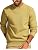 Men's Waffle Knit Crewneck Sweater Textured Pullover